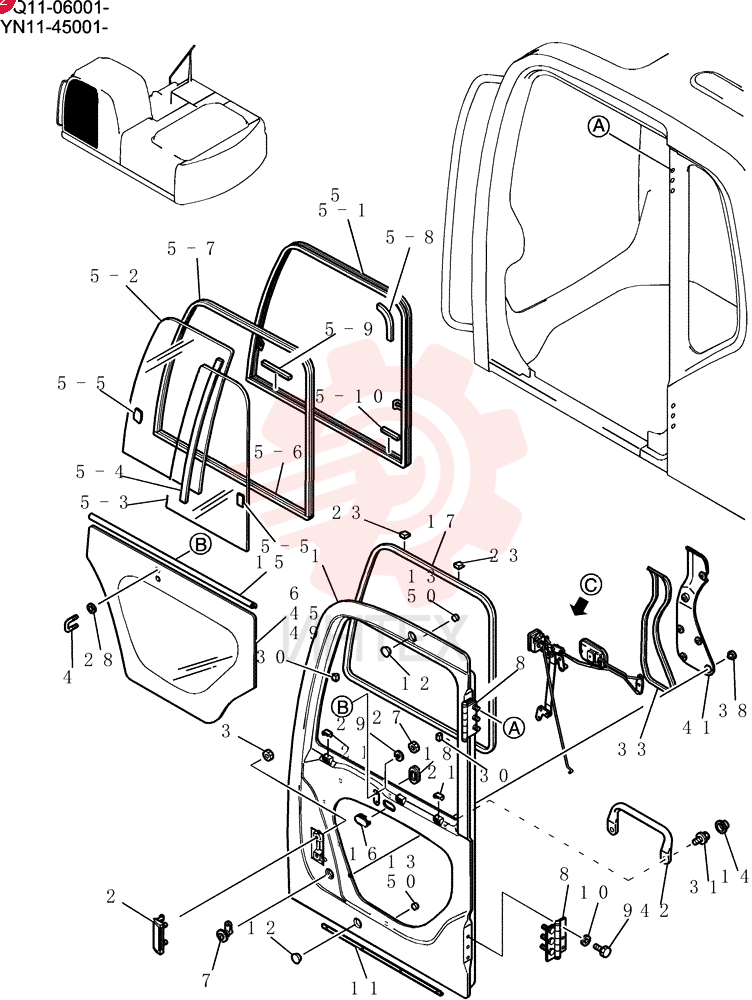 LH CAB DOOR YN51C00009F1%KL (2)
