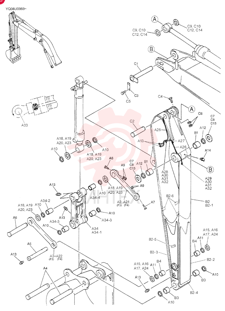 ARM GROUP(STD. SHORT ARM) YN12B00597F3