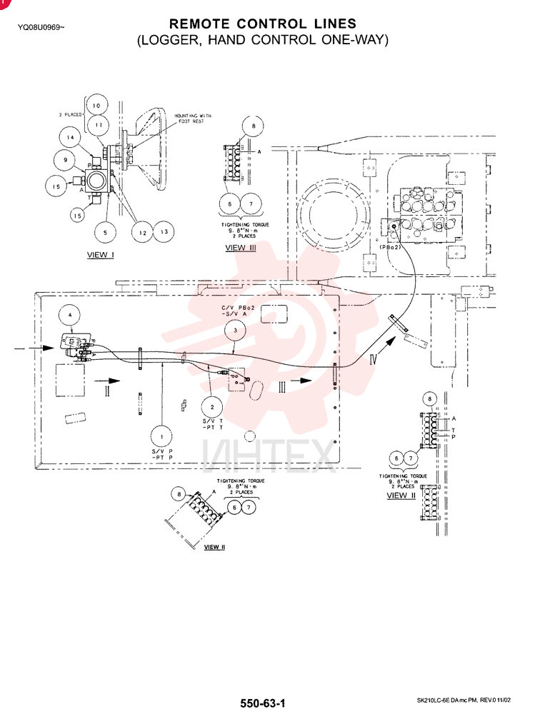 CONTROL LINES, REMOTE (Logger, Hand Control-1 Way)