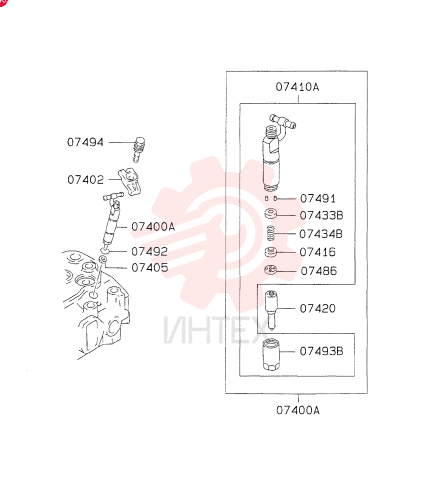 HOLDER, INJECTOR NOZ VAME440837 (1)