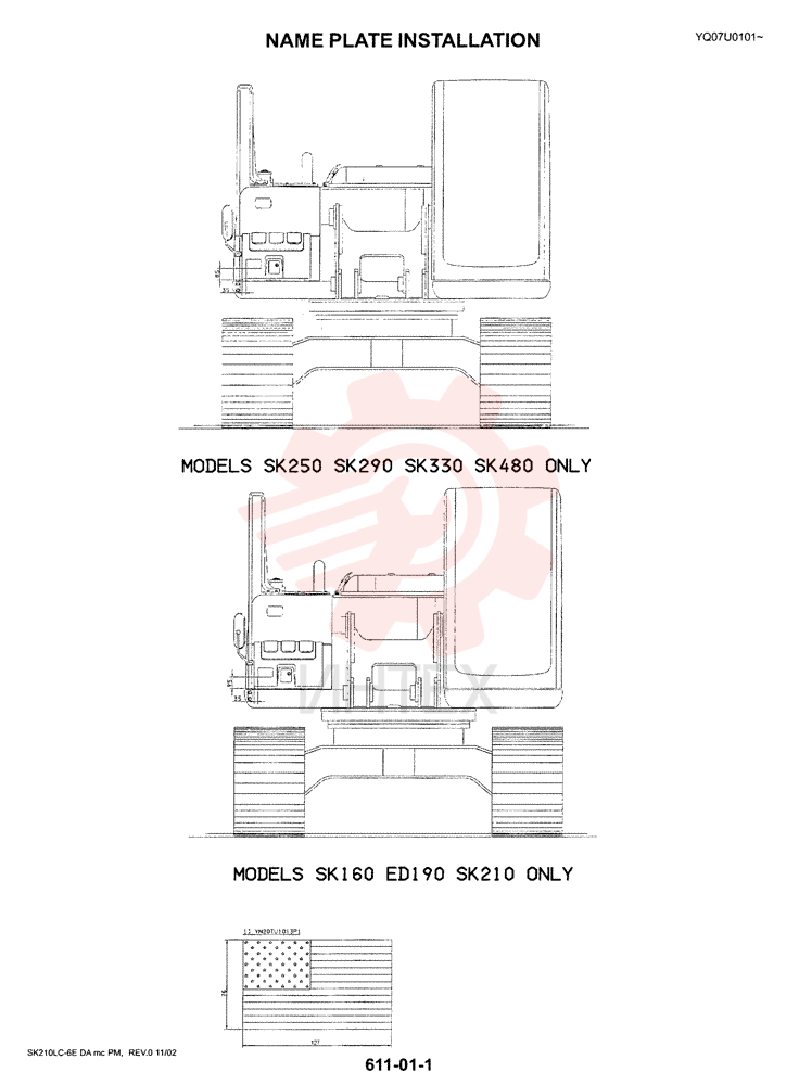 NAME PLATE ASSY (FLAG) YN22TU0005F1