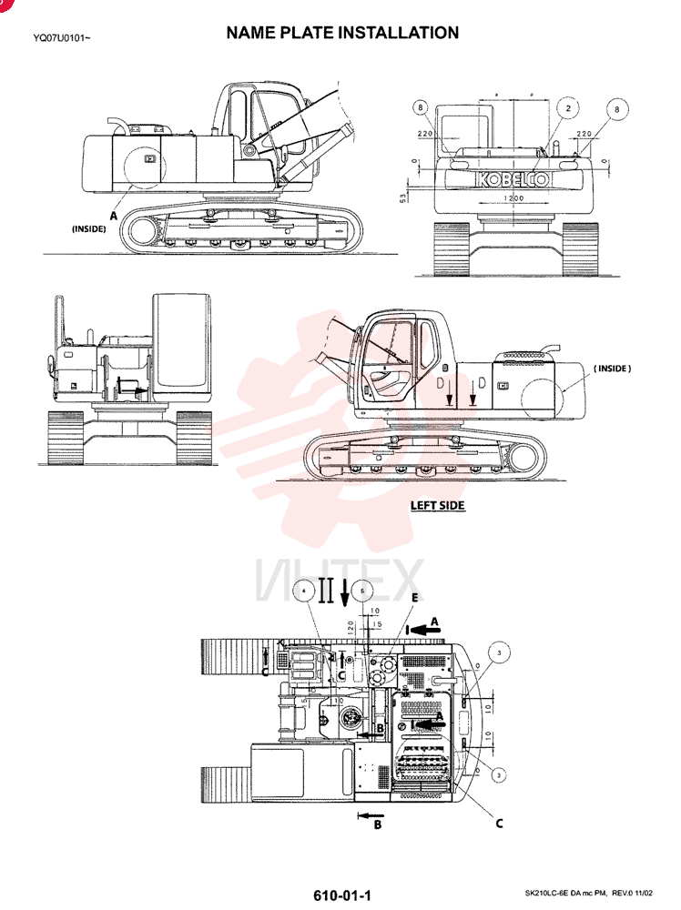 NAME PLATE INSTL (STANDARD), QTY F1: F1, QTY F2: - YN22T00271F1 (2)
