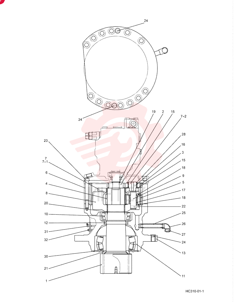 GEAR REDUCTION UNIT YN32W00019F1
