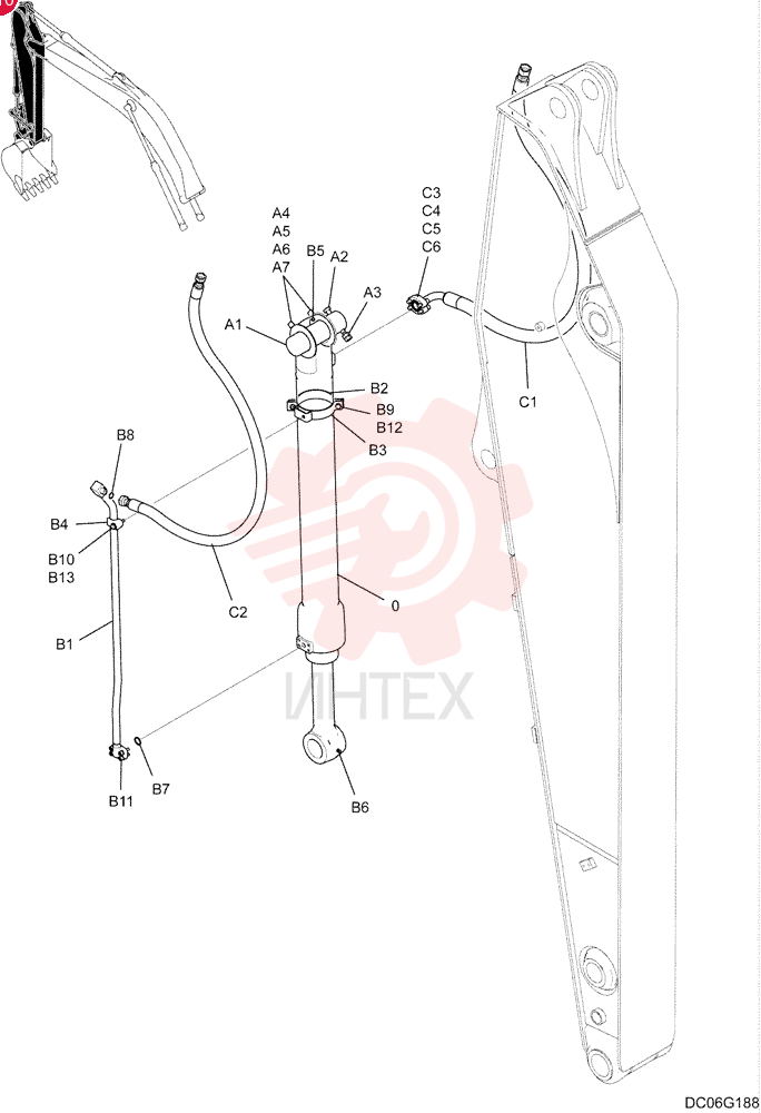 HYDRAULIC CYLINDER YN01V00153F1 (2)