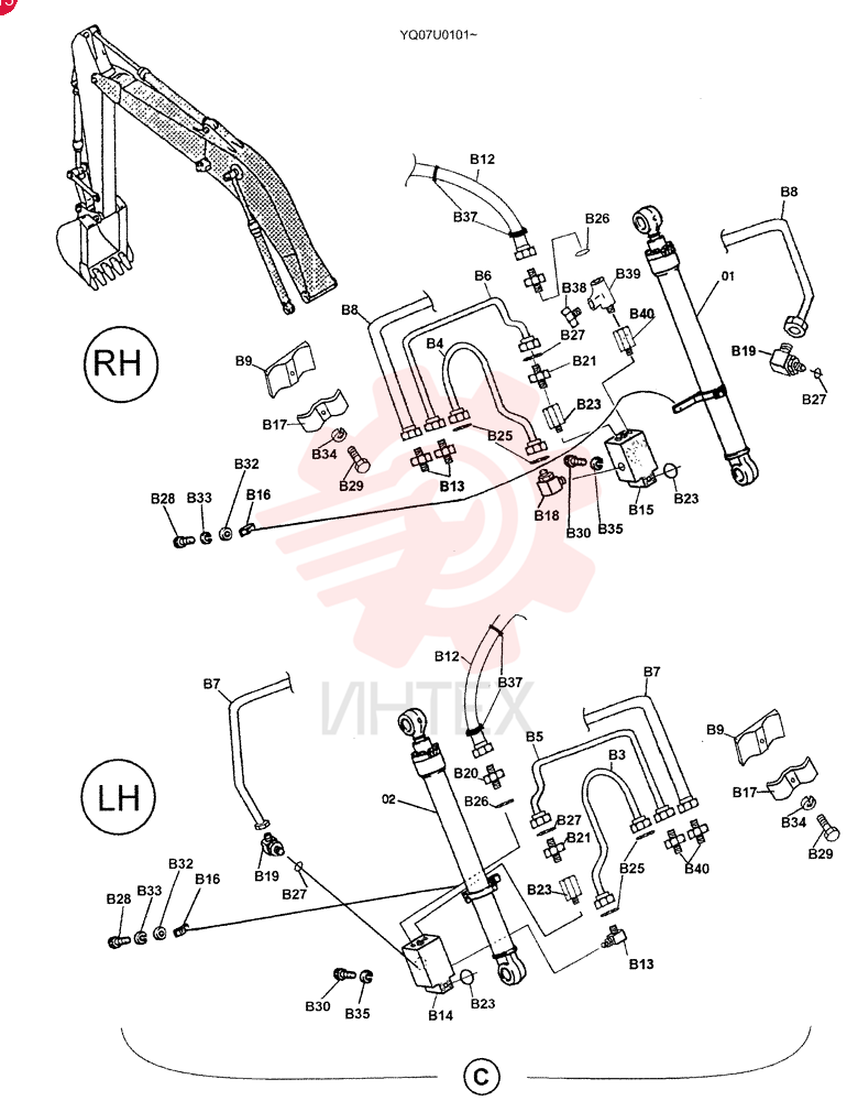 BUCKET CYLINDER YN01V00037F1 (7)