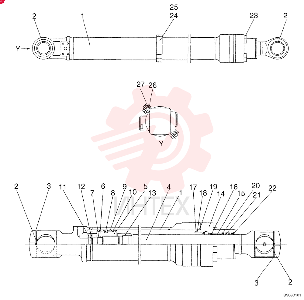 CYLINDER ASSY. YX01V00005F2 (1)