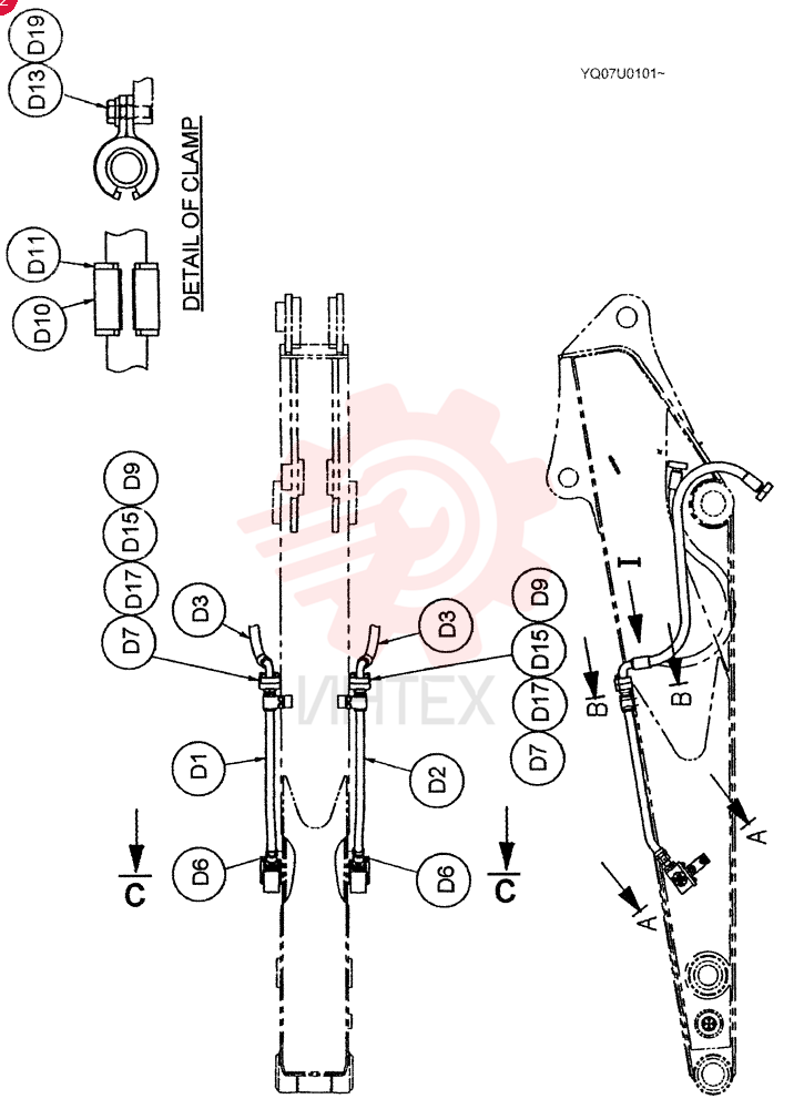 HYD LINES,  ARM (N & B) YN43H00082F1 (1)