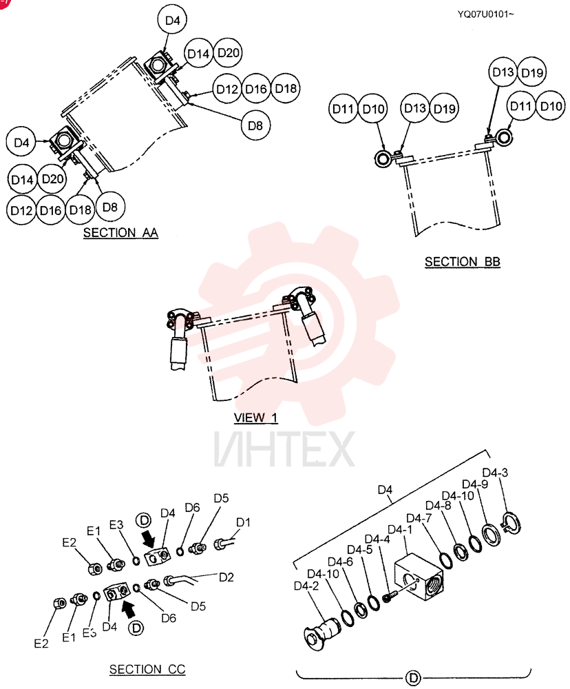 HYD LINES, LONG ARM (BREAKER) YN43H00081F1 (2)