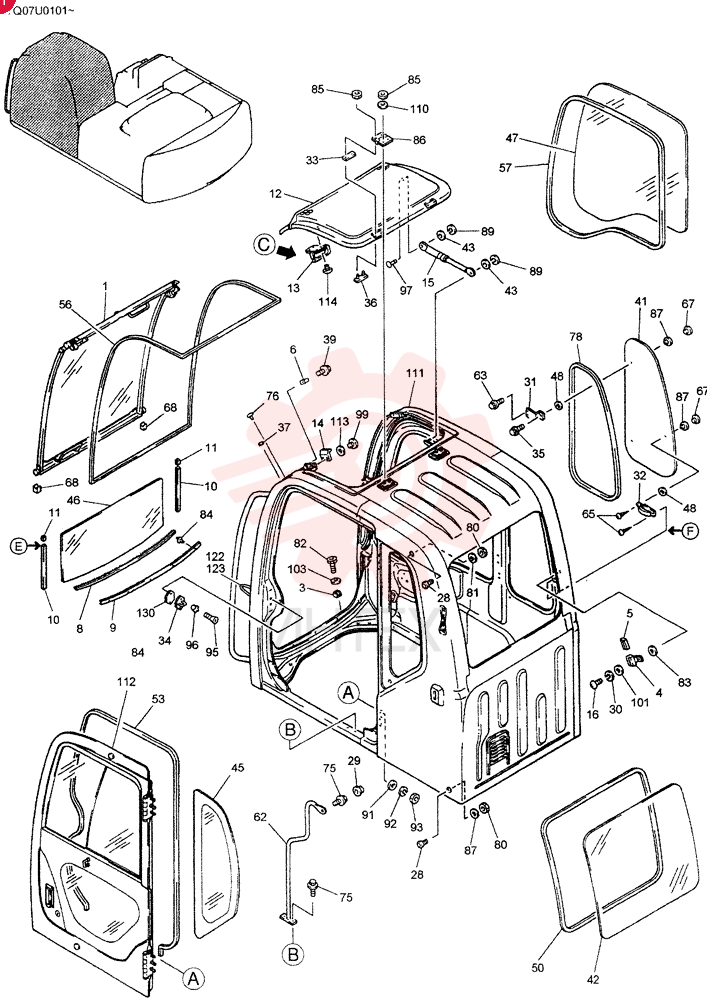 Схема (SK210LC) - DYNAMIC ACERA EXCAVATOR ASN YQ07U0101 (1/01-12/02) YN02C00068F1 (2)