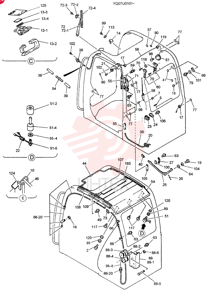 Схема (SK210LC) - DYNAMIC ACERA EXCAVATOR ASN YQ07U0101 (1/01-12/02) YN02C00068F1 (3)