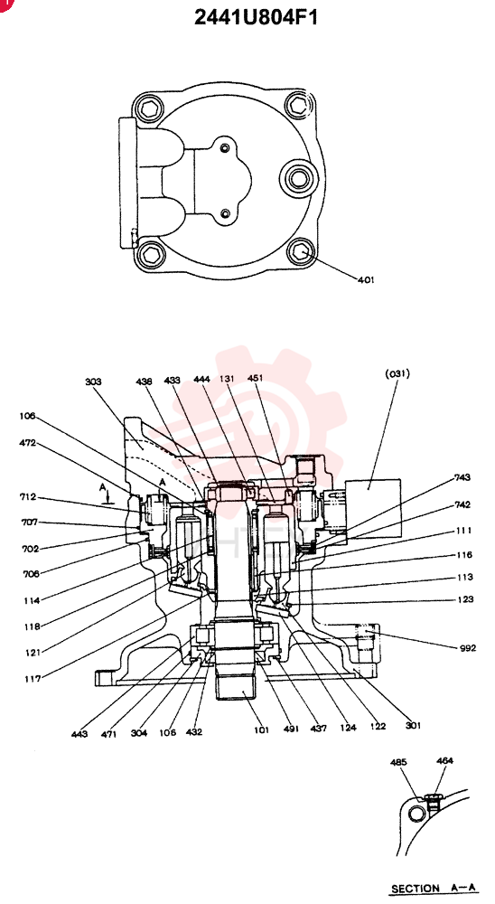 HYDRAULIC MOTOR 2441U804F1