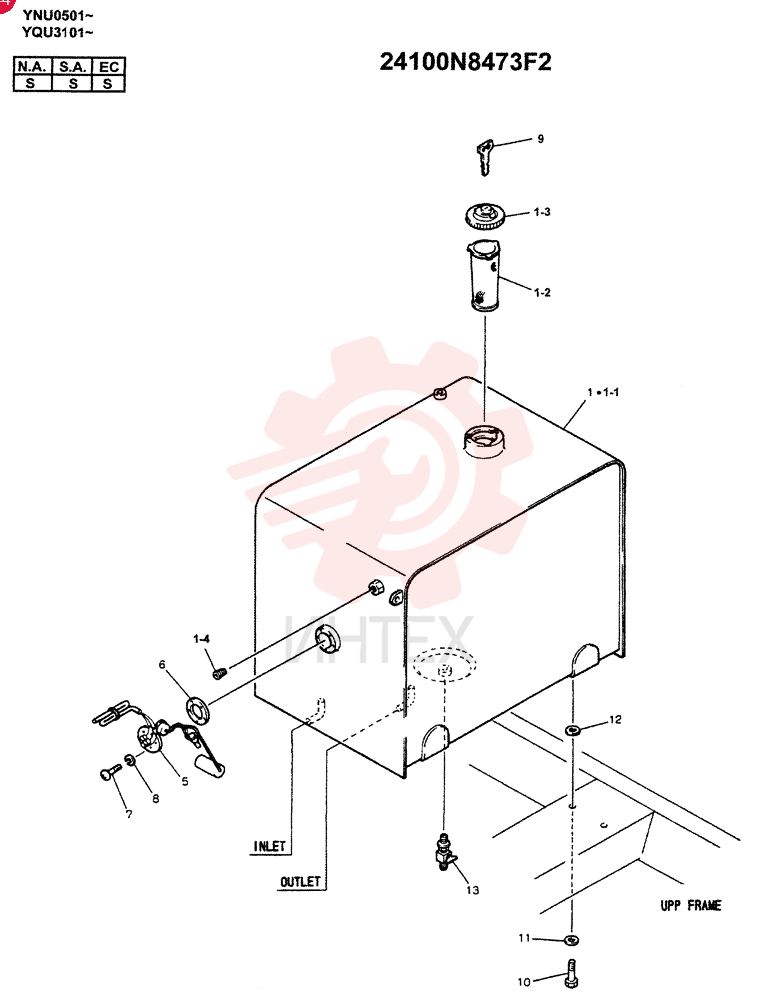 TANK ASSY, FUEL 24100N9178F1