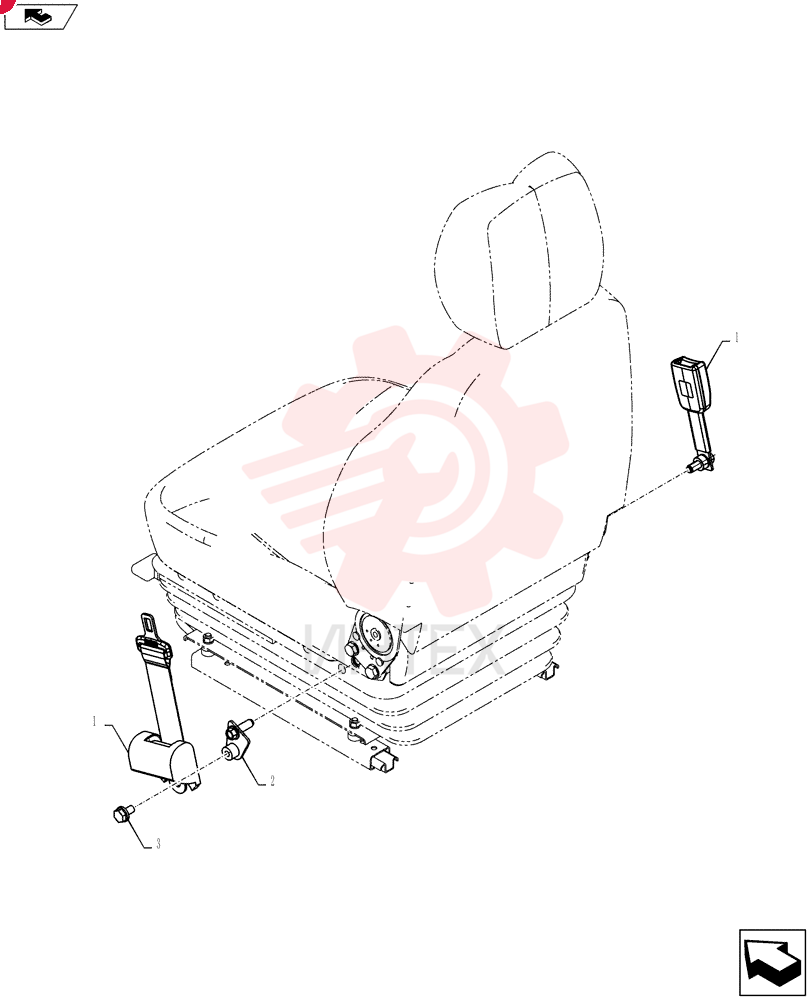 Seat (Rops Cab) YN25M00080F1