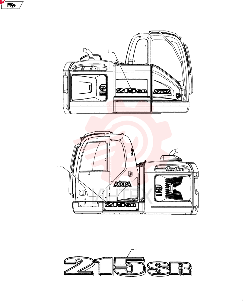 Схема (SK215SRLC) - SHORT RADIUS EXCAVATOR ASN LA06-02501 (1/11-12/11) YF22T00054F4