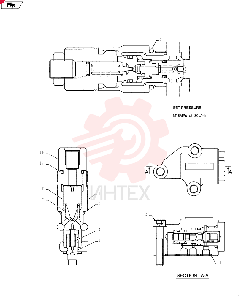 Схема (SK215SRLC) - SHORT RADIUS EXCAVATOR ASN LA06-02501 (1/11-12/11) YB64H00074F1 (4)