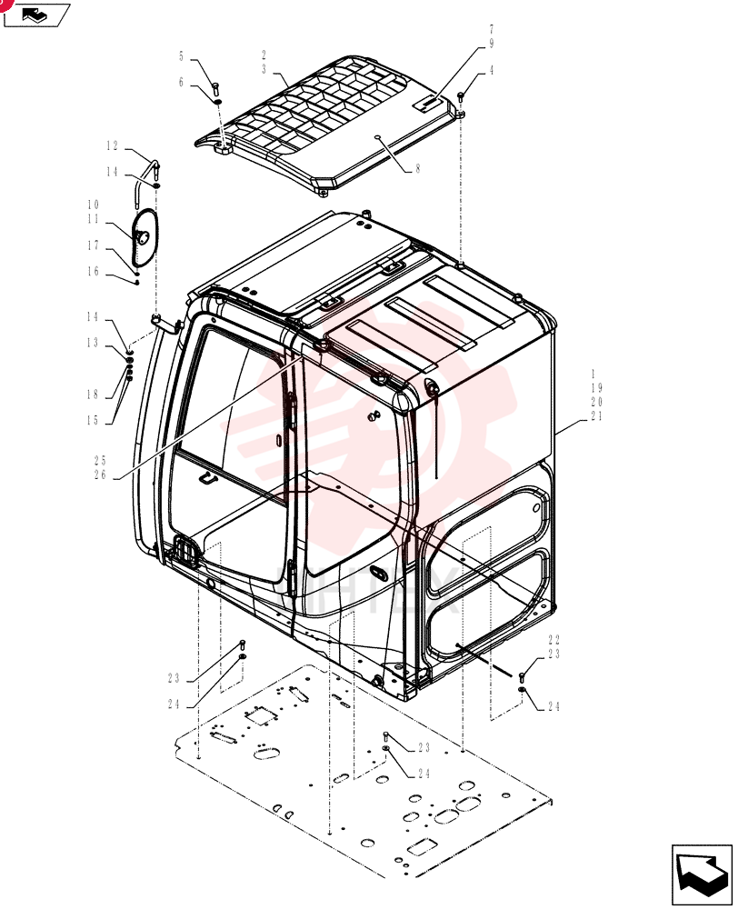 Схема (SK215SRLC) - SHORT RADIUS EXCAVATOR ASN LA06-02501 (1/11-12/11) YF02C00015F1 (3)