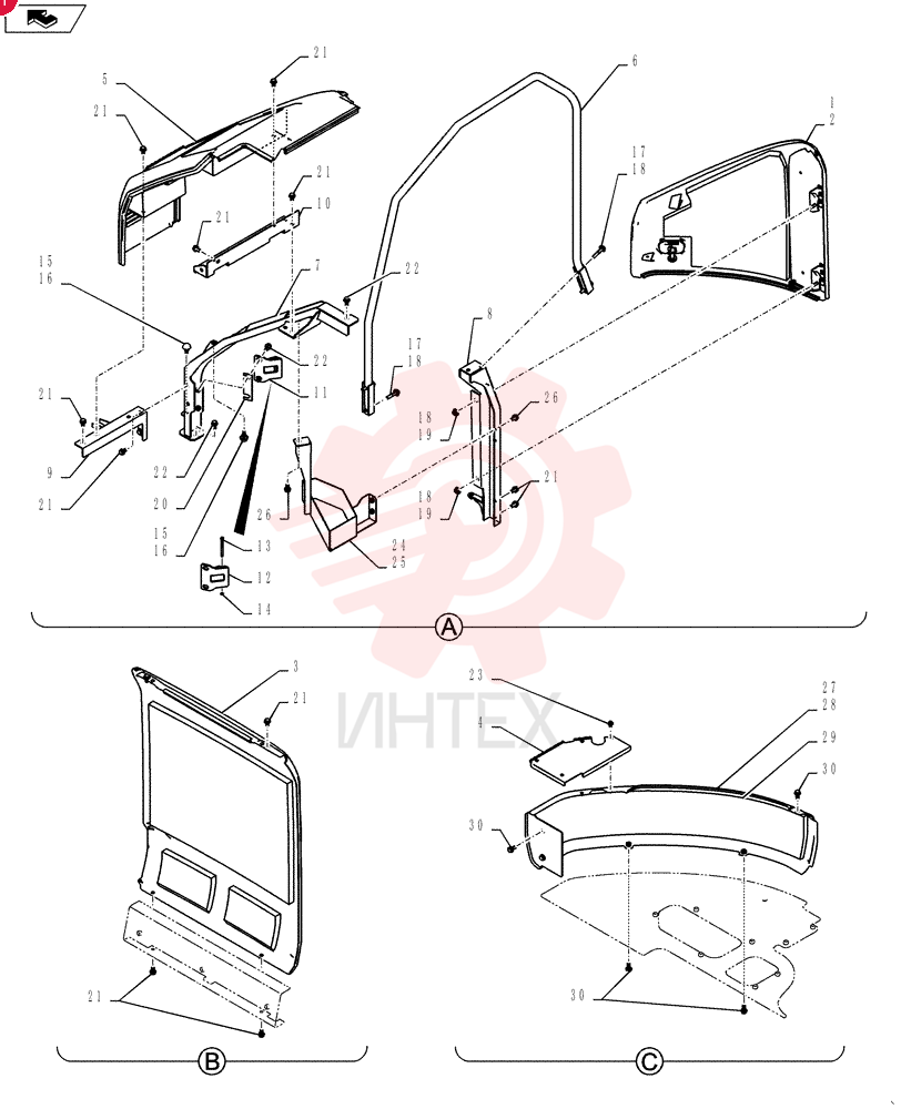 Схема (SK215SRLC) - SHORT RADIUS EXCAVATOR ASN LA06-02501 (1/11-12/11) YB21C00031F1 (3)