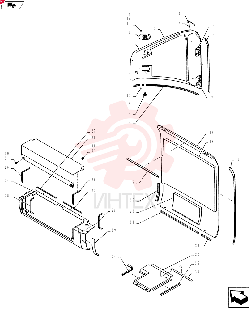 Схема (SK215SRLC) - SHORT RADIUS EXCAVATOR ASN LA06-02501 (1/11-12/11) YB21C00031F1 (4)