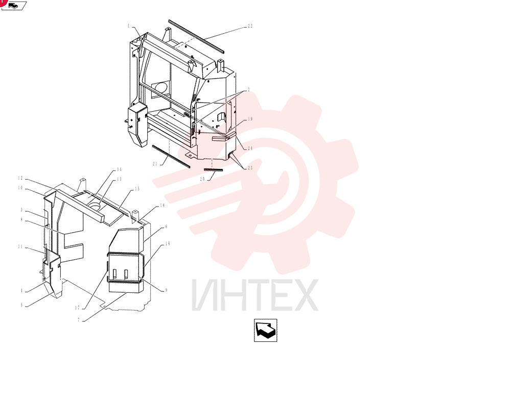 Схема (SK215SRLC) - SHORT RADIUS EXCAVATOR ASN LA06-02501 (1/11-12/11) YB21C00031F1 (7)