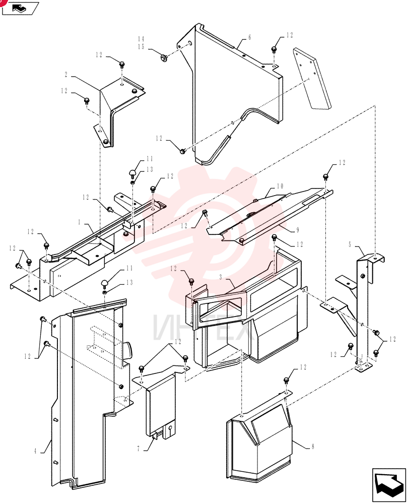 Схема (SK215SRLC) - SHORT RADIUS EXCAVATOR ASN LA06-02501 (1/11-12/11) YB21C00031F1 (13)
