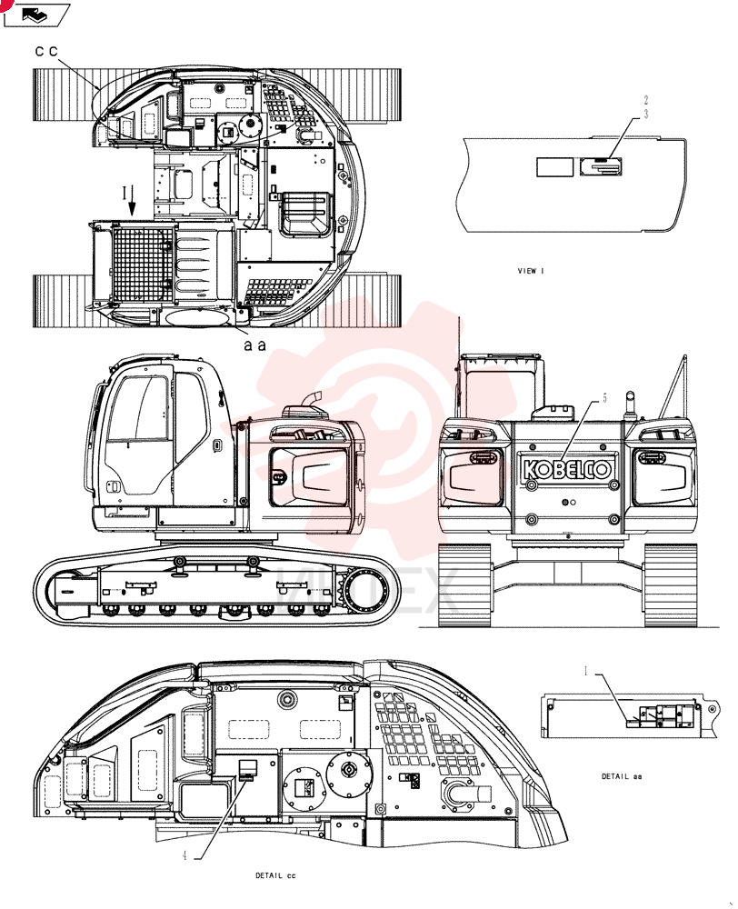 Схема (SK215SRLC) - SHORT RADIUS EXCAVATOR ASN LA06-02501 (1/11-12/11) YF22T00053F2 (2)
