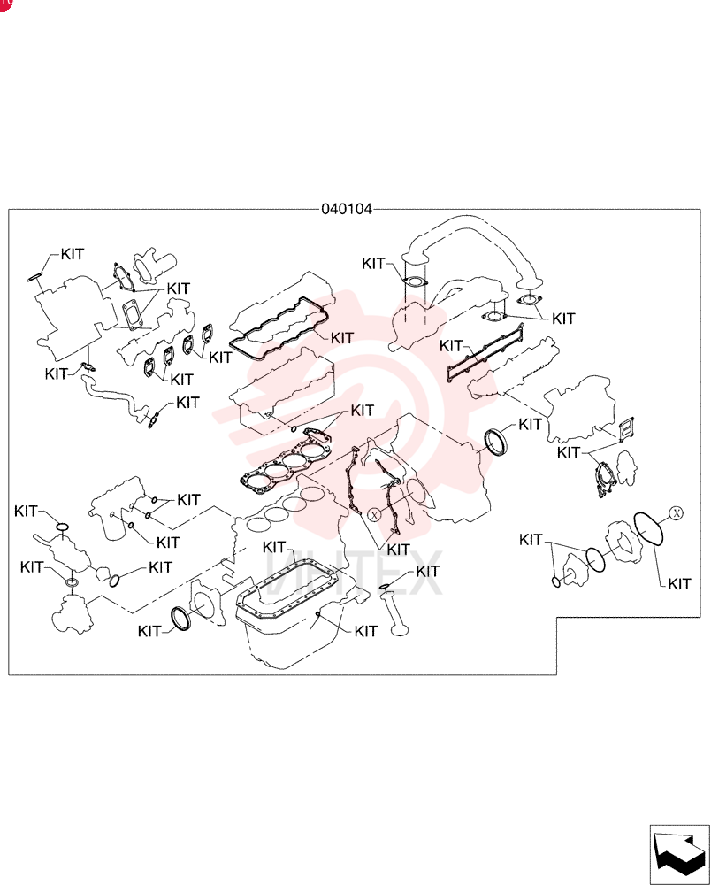 GASKET KIT VHS040104193A