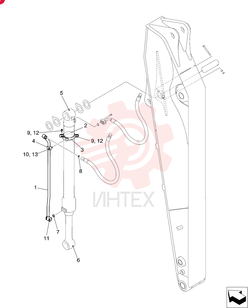 Hyd., Cylinder, Bucket YB43H00039F1