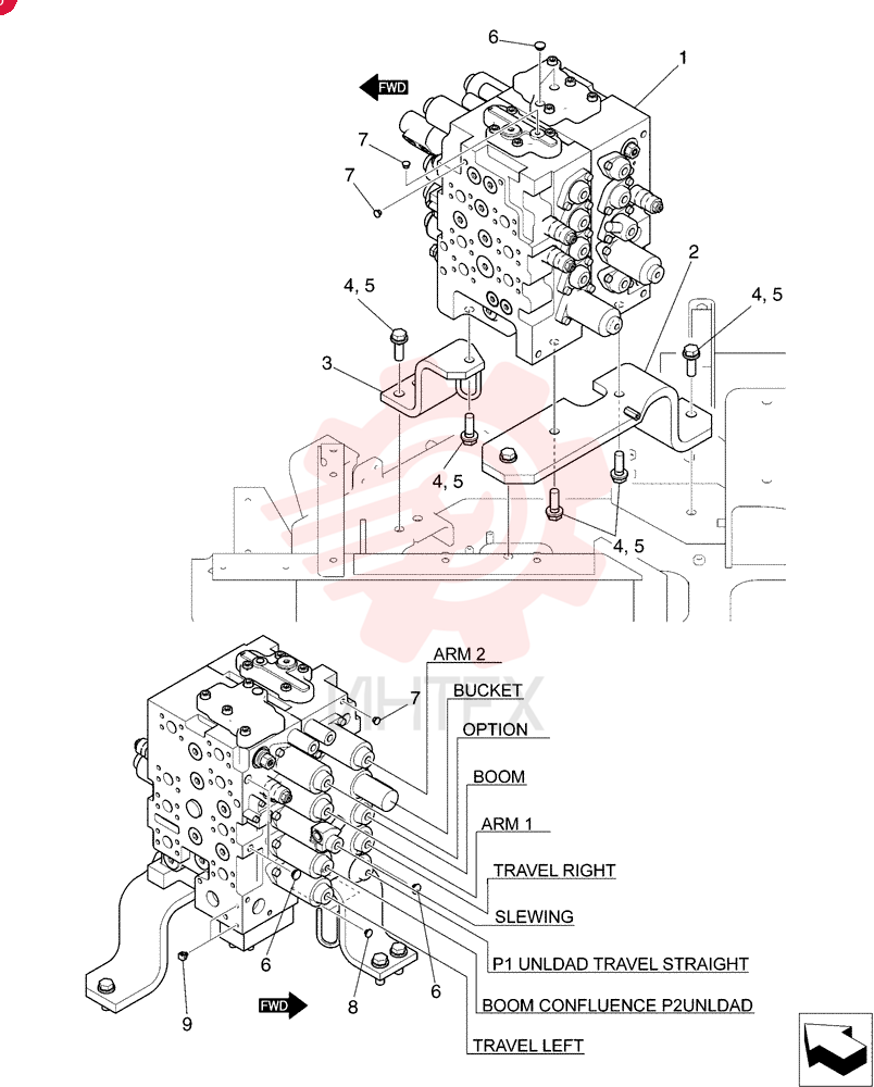 Схема (SK215SRLC) - SHORT RADIUS EXCAVATOR ASN LA06-02501 [NON PRODUCTION] (1/07-12/11) YB64H00074F1