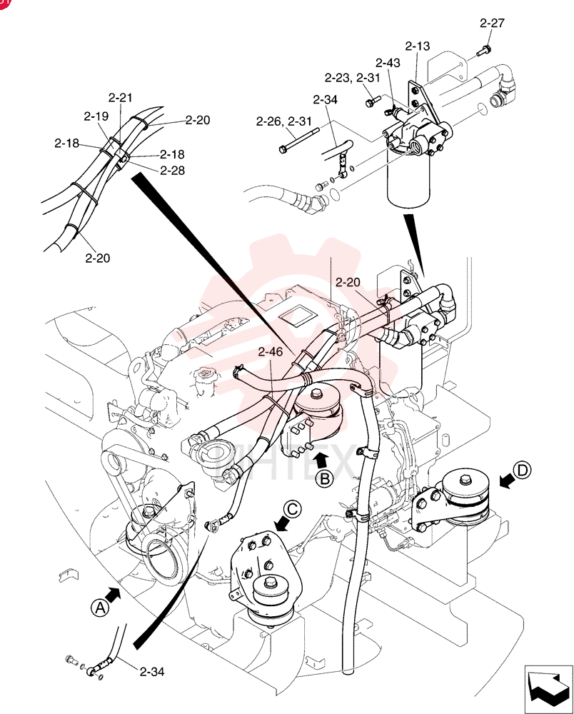 Схема (SK215SRLC) - SHORT RADIUS EXCAVATOR ASN LA06-02501 [NON PRODUCTION] (1/07-12/11) YB02P00014F1