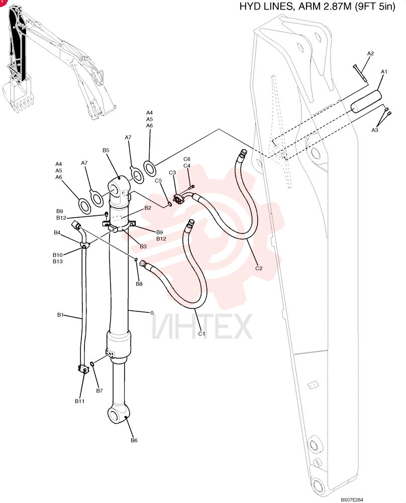 BUCKET CYLINDER YB01V00023F1 (2)