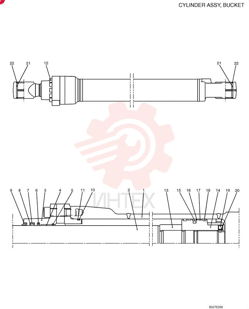 BUCKET CYLINDER YB01V00023F1 (1)