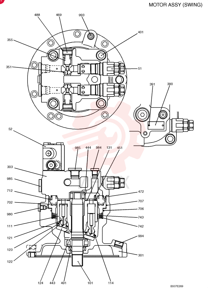 HYDRAULIC MOTOR YB15V00011F1