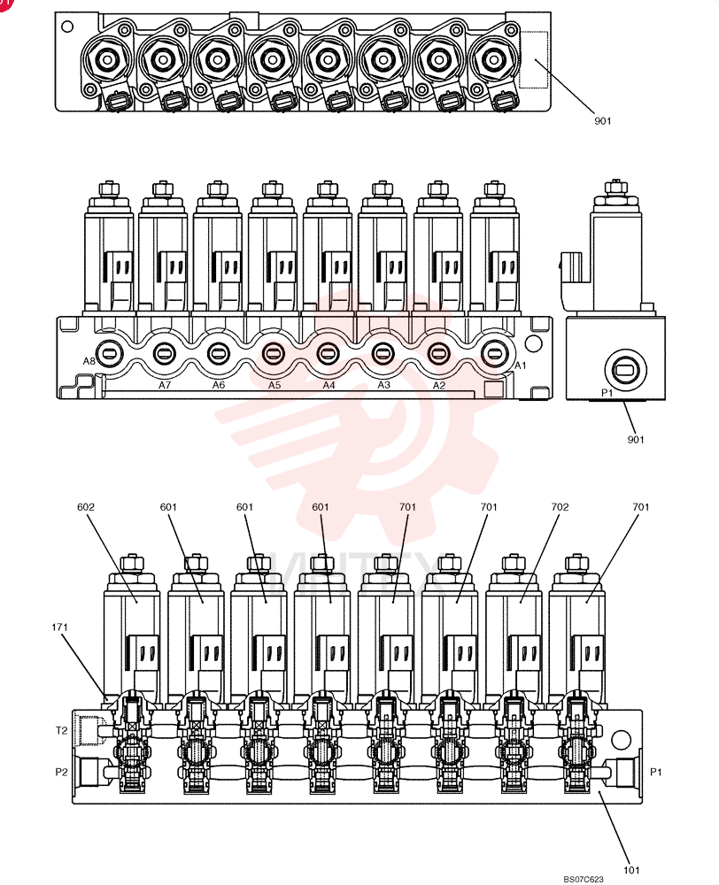 HYDRAULIC VALVE YN35V00047F1 (1)