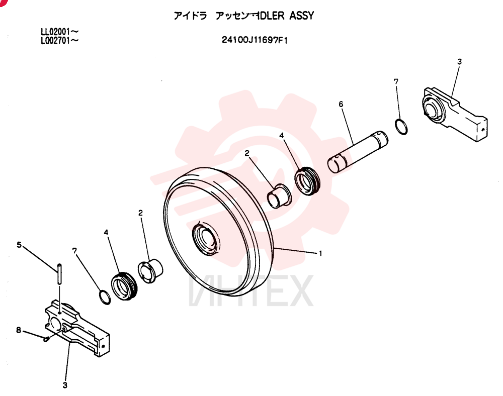 IDLER WHEEL 24100J11697F1
