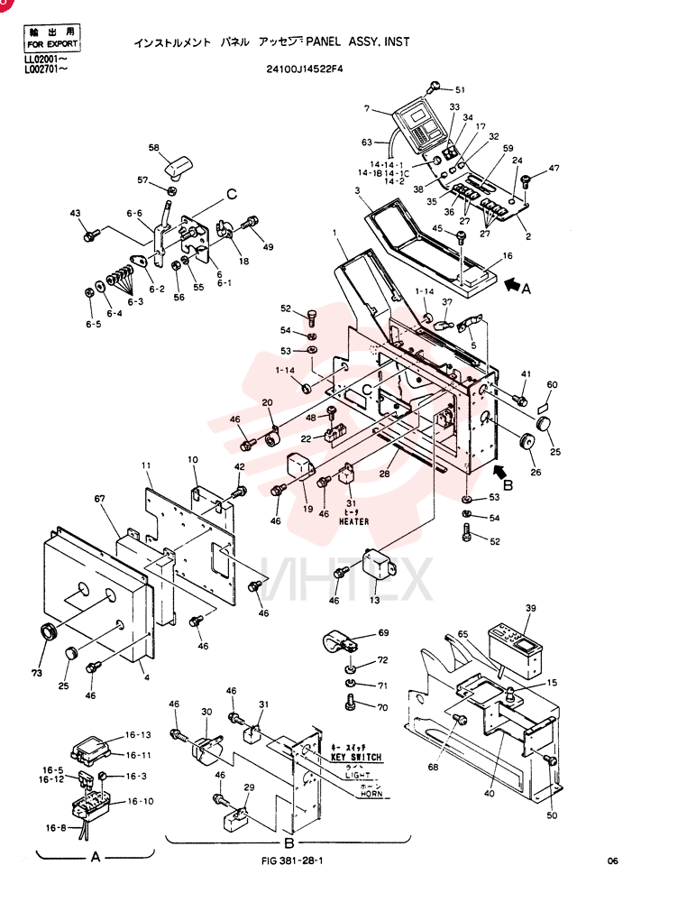 PANEL ASSY, INST 24100J14522F4