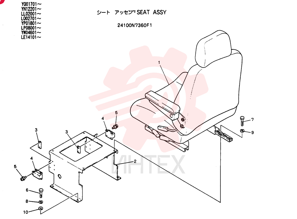 SEAT ASSY 24100N7360F1