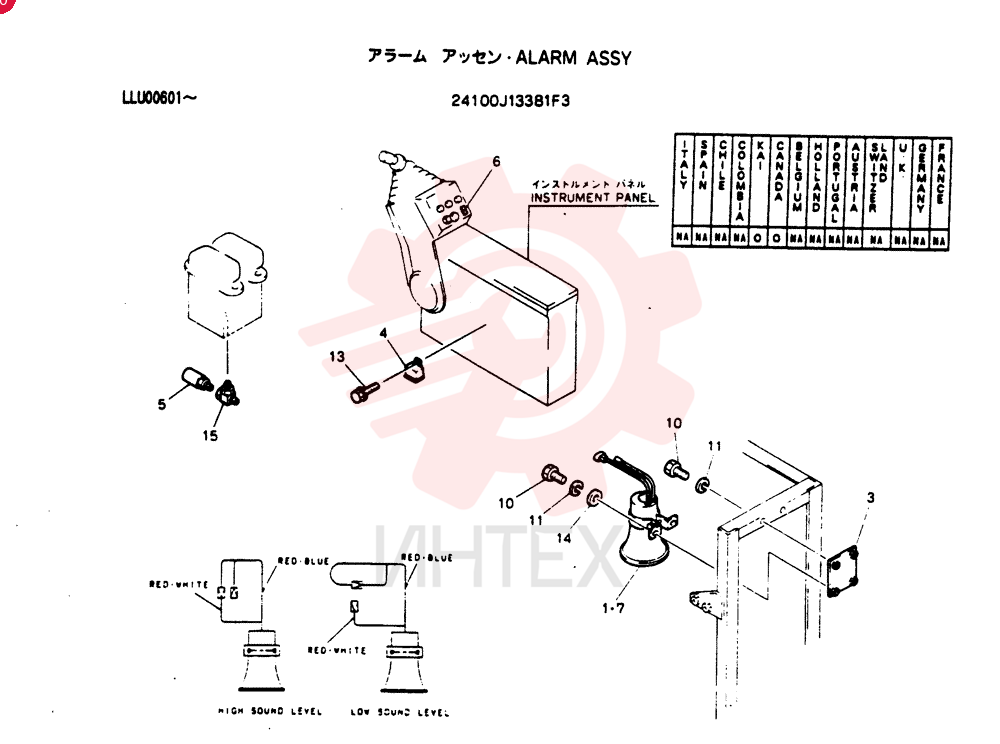 ALARM ASSY 24100J13381F3