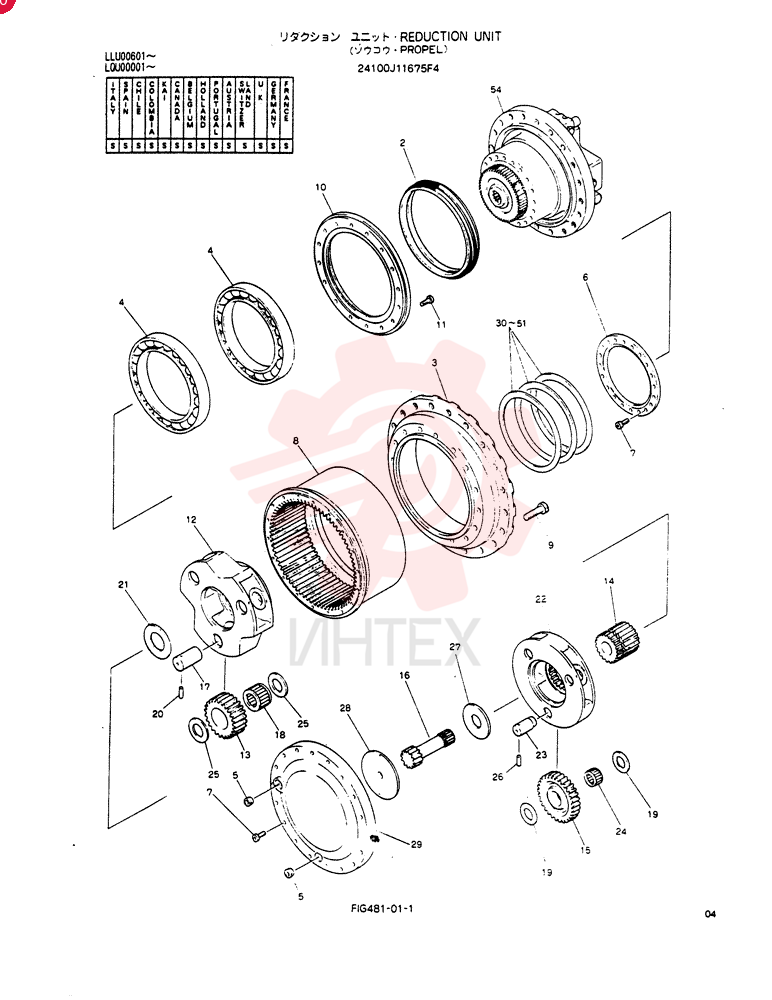 GEAR REDUCTION UNIT 24100J11675F4