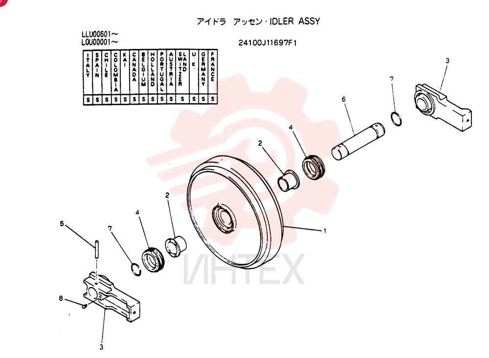 IDLER WHEEL 24100J11697F1