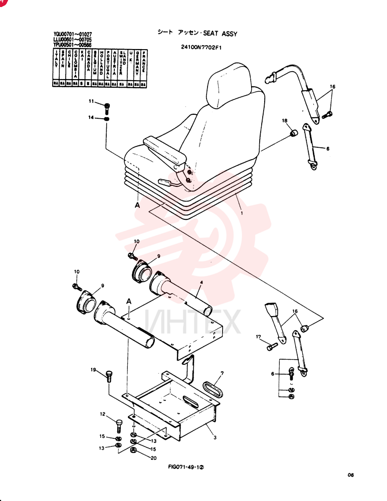 SEAT ASSY 24100N7702F1