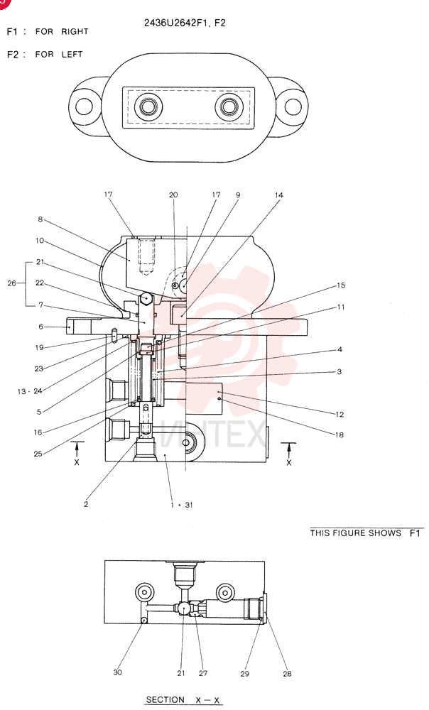 HYDRAULIC VALVE 2436U2642F1