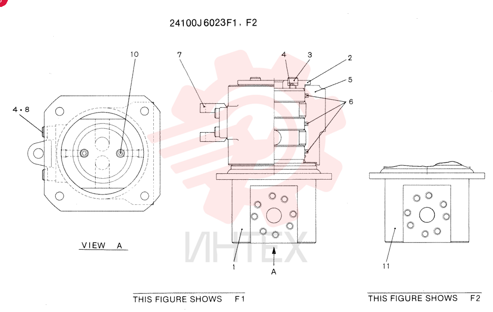 JOINT ASSY, SWIVEL CONSISTS OF THE FOLLOWING PARTS 24100J6023F1