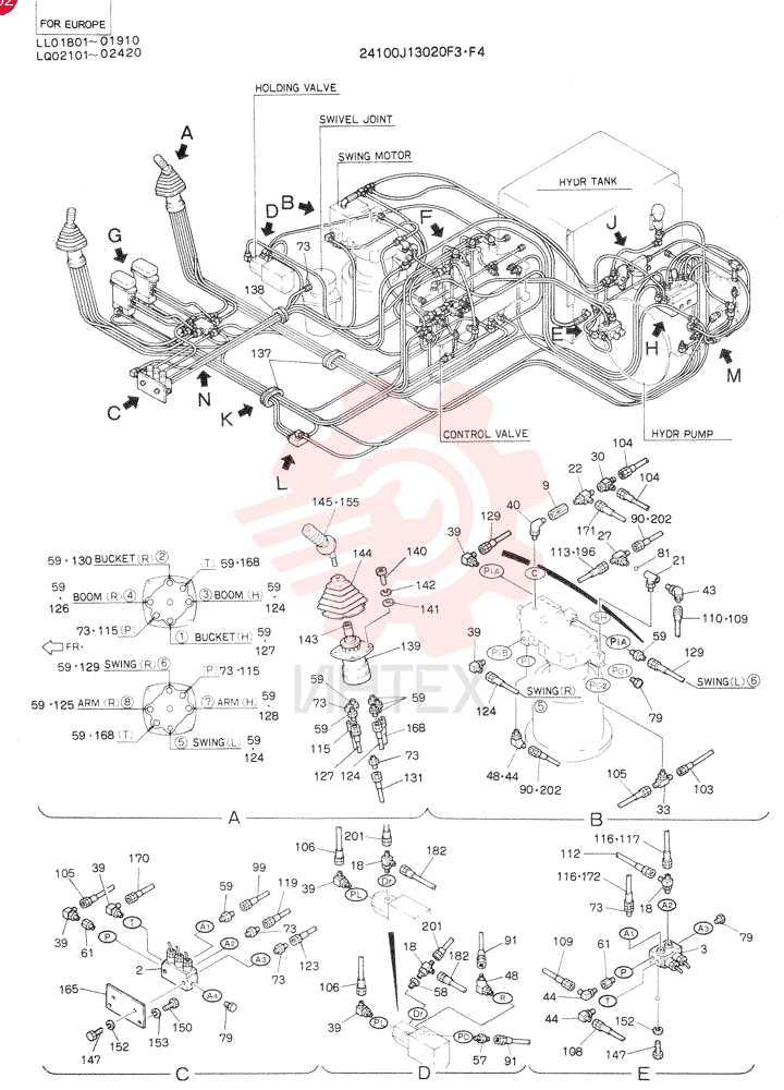 REMOTE-CONTROL ASSY, Serial Range: LL01801-LL01888 24100J13020F3 (2)
