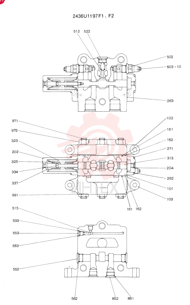 Схема (SK220) - MARK IV EXCAVATOR ASN LQ02101 (1/95-12/00) 2436U1197F1