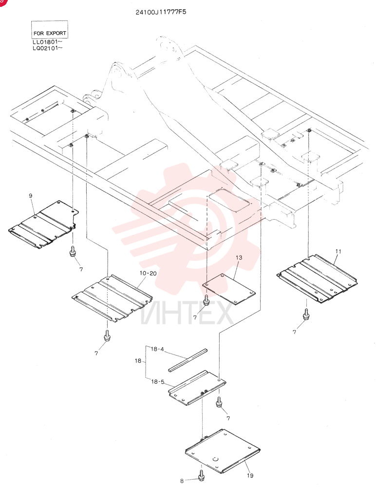 Схема (SK220) - MARK IV EXCAVATOR ASN LQ02101 (1/95-12/00) 24100J11777F5