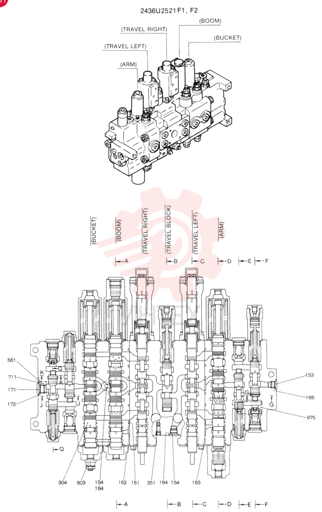 VALVE ASSY,CONTROL CONSISTS OF THE FOLLOWING PARTS 2436U2521F1 (1)