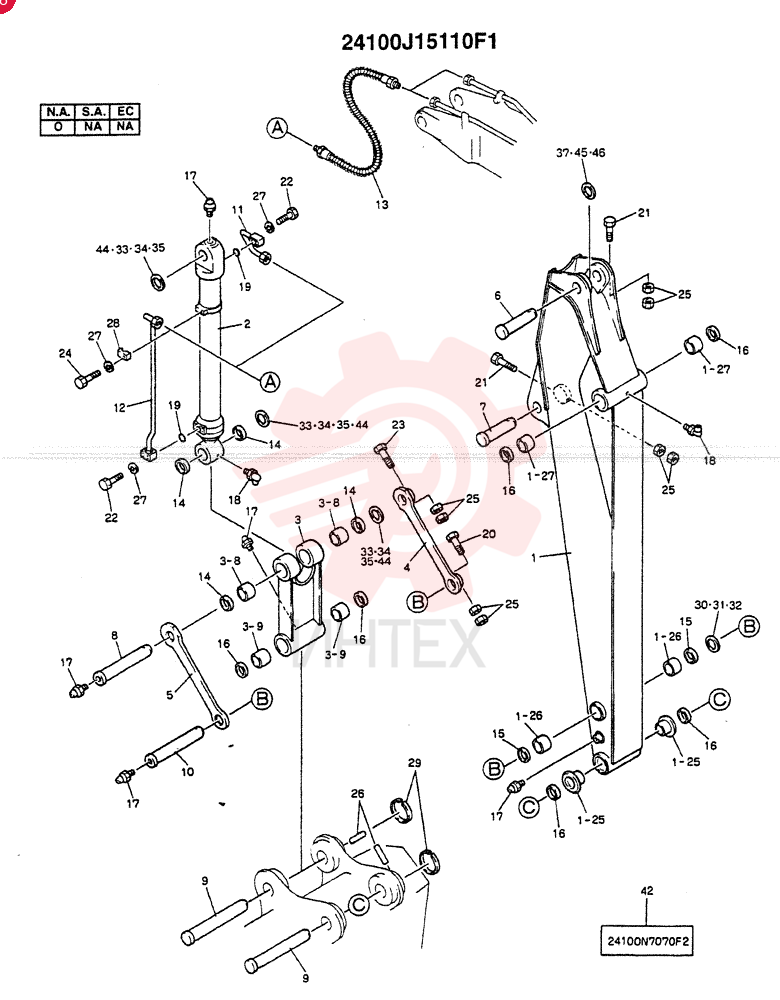 ARM ASSY., 3.66M(KAI)