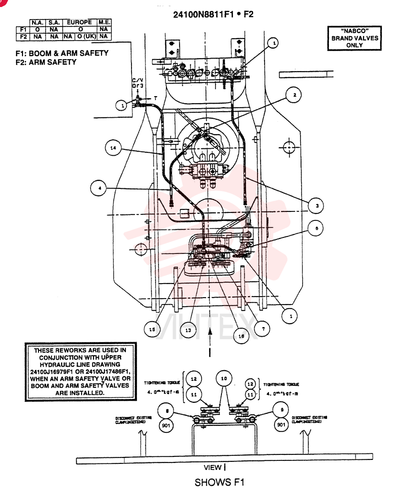 CONTROL ASSY. REMOTE (REWORK) (WITH BOOM & ARM SAFETY VALVES) 24100N8811F1 (2)