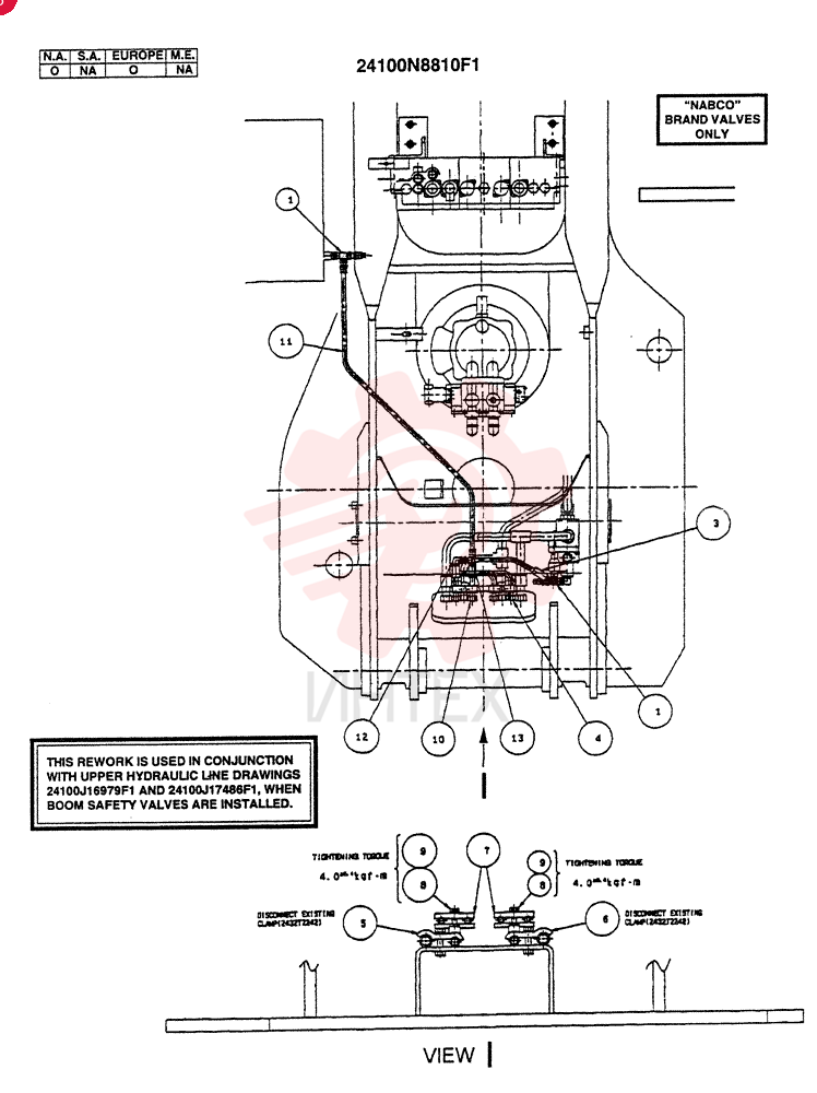 CONTROL ASSY. REMOTE (REWORK)( WITH BOOM SAFETY VALVES ) 24100N8810F1
