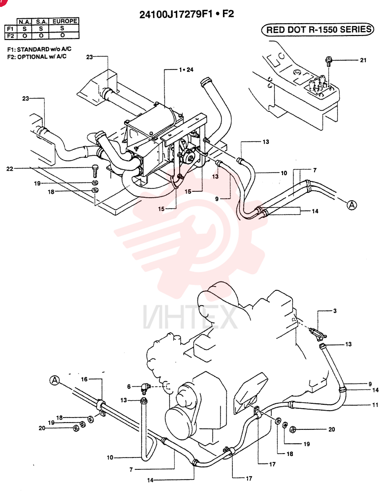 HEATER & DEFROSTER (STANDARD) (liA., SA, EUROPE) 24100J17279F1